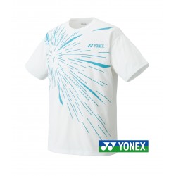 Yonex mannen t-shirt - 16215 wit/blauw -maat XL
